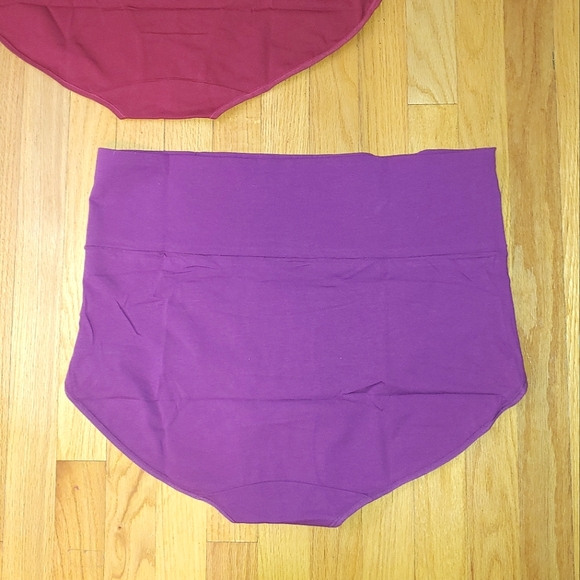 Set of 2 Purple & Merlot High Waisted Underwear Panties Women's US SIZE 9 XXL - Picture 7 of 9